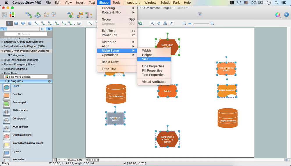 How To Draw Epc Diagram Quickly Effective Visual Diagram Diagramming Software For Business 1812