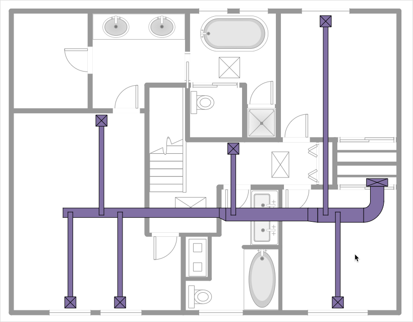Creating a HVAC Floor Plan | ConceptDraw HelpDesk