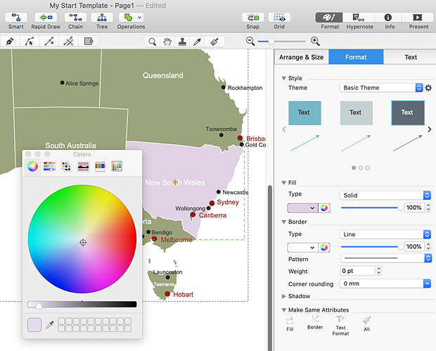 draw a map of Australia