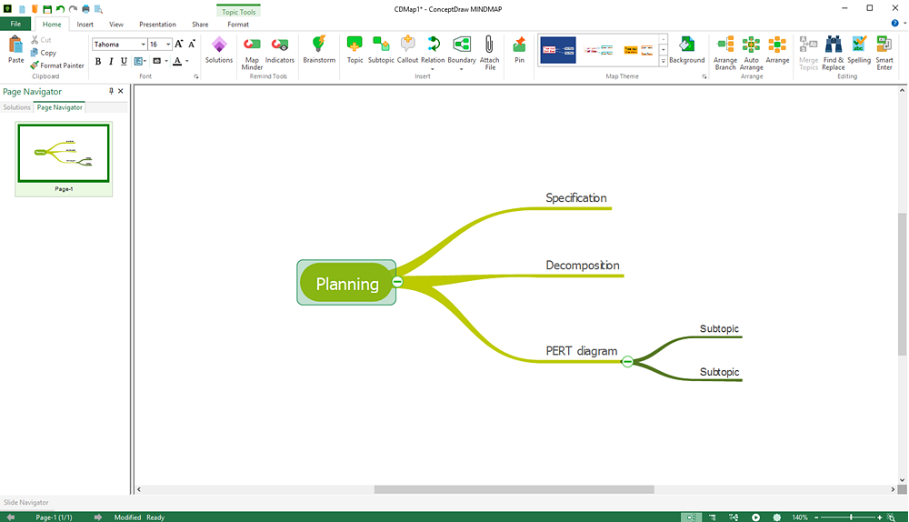 Creating a Mind Map on PC ConceptDraw HelpDesk