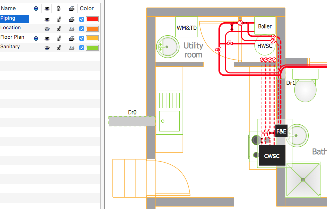 Creating A Residential Plumbing Plan Conceptdraw Helpdesk