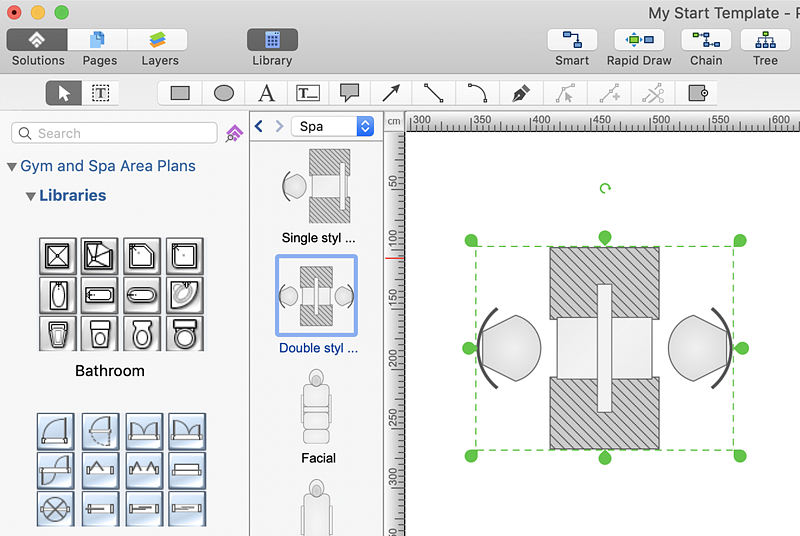 create spa and gym floor plans