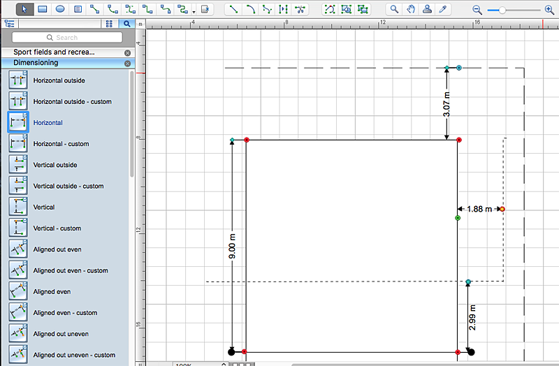 Creating A Sport Field Plan Conceptdraw Helpdesk