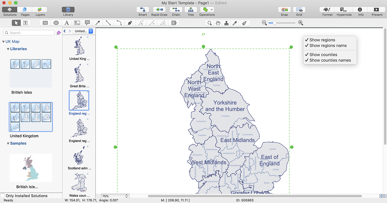 UK geographical map