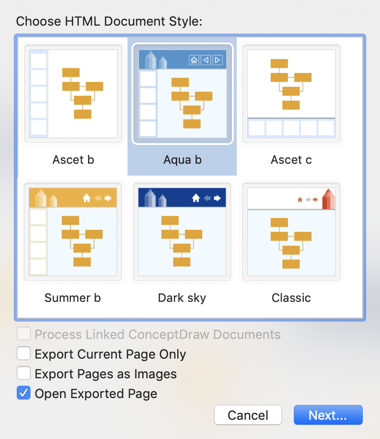 conceptdraw export to html