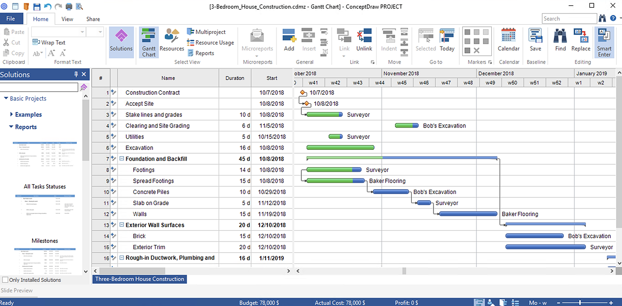 omniplan export to project