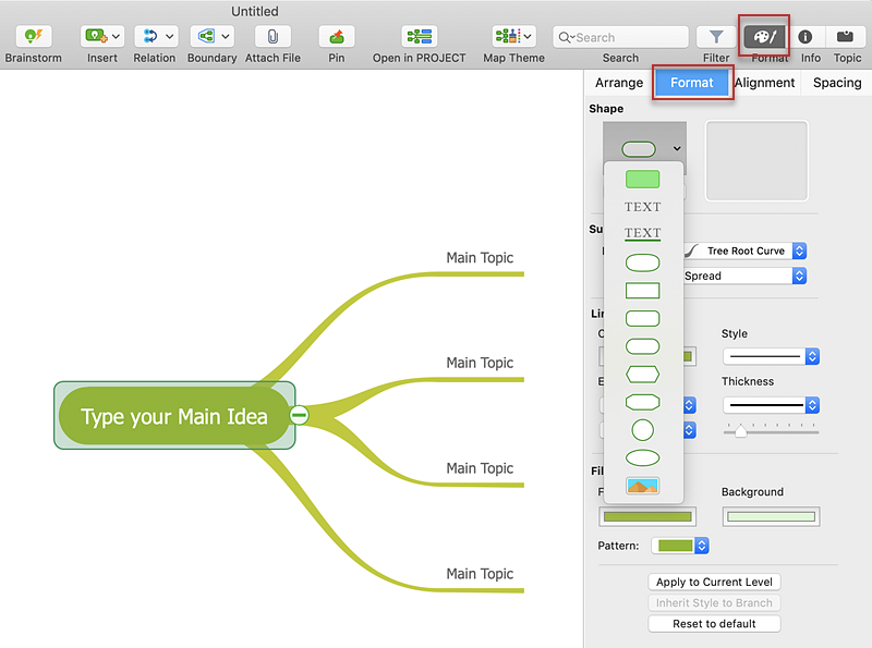 mind map mac os x