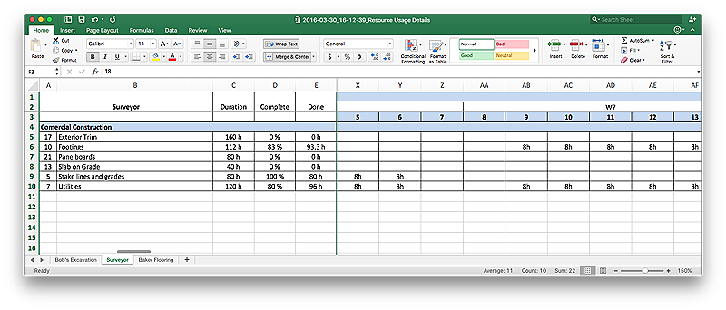 create forms project excel for mac