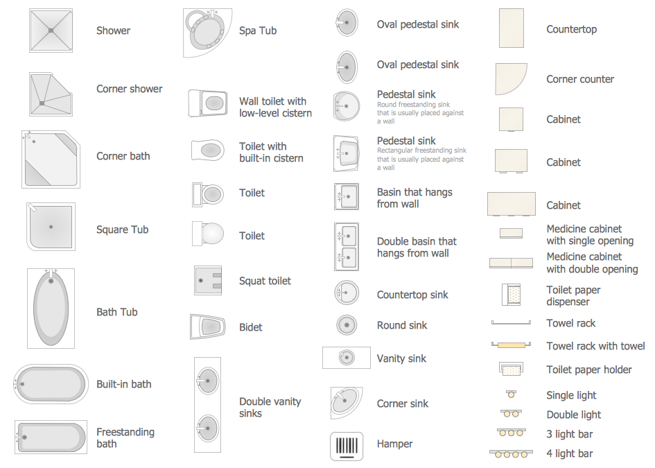 Building Floor Plans Design Elements Bathroom 