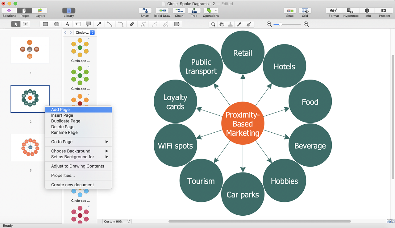 Target And Circular Diagrams Circle Spoke Diagram 32a 6712