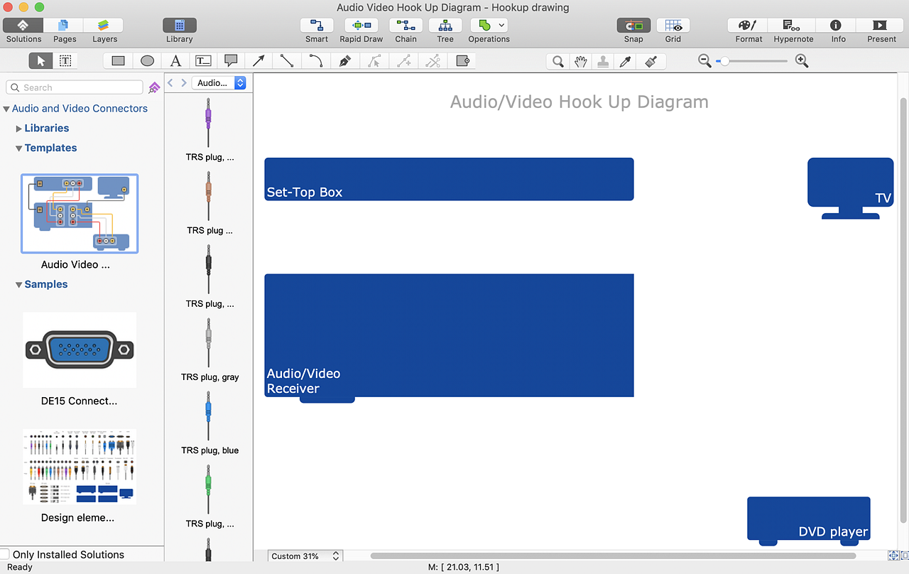 Making Hook-Up Diagram | ConceptDraw HelpDesk