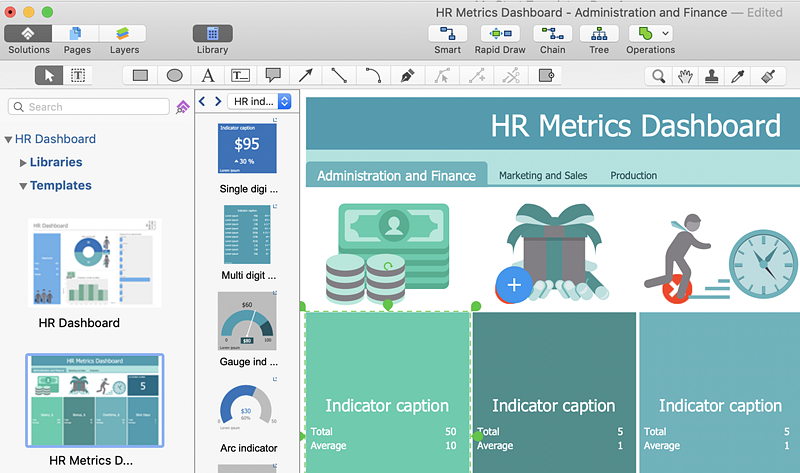 Creating Hr Metric Dashboard Conceptdraw Helpdesk