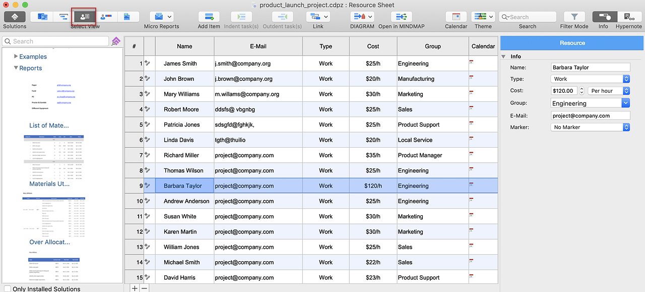 project planner mac