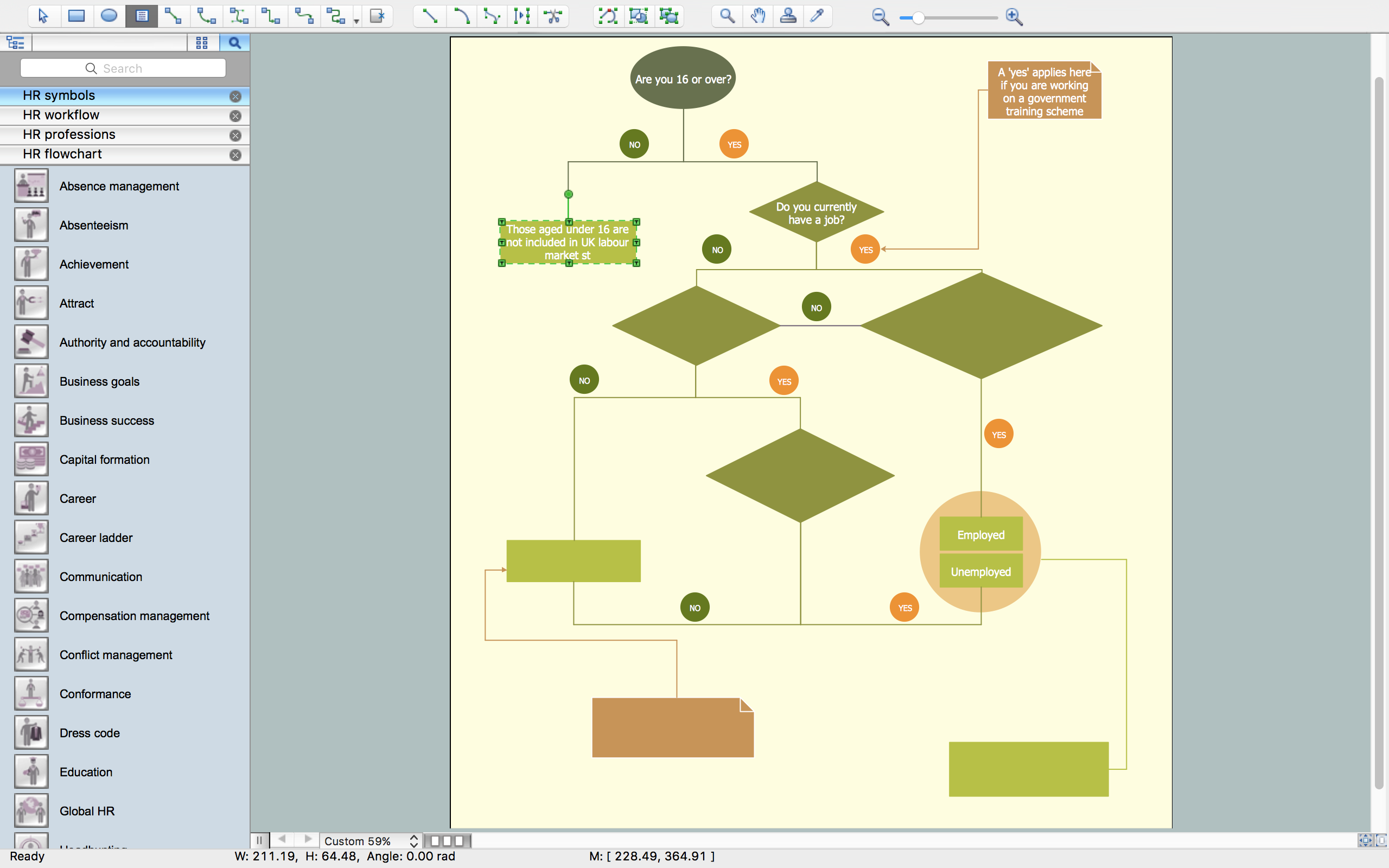 HR Flowchart Symbols - Text