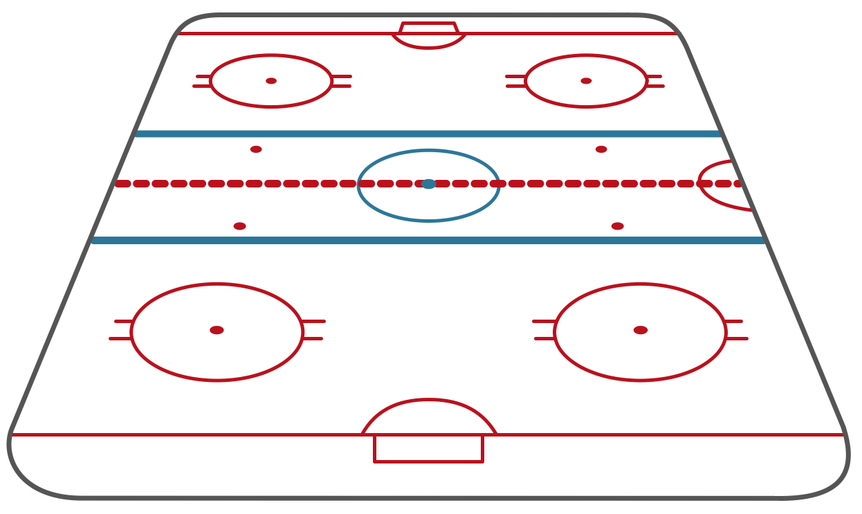 Ice Hockey Rink – Short Side View – Template