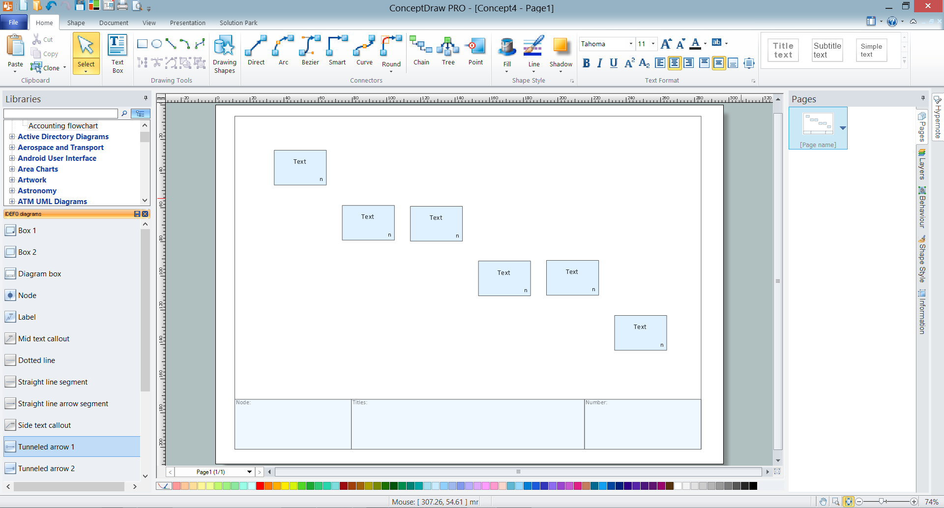 Adding the Boxes at IDEF0 Diagram