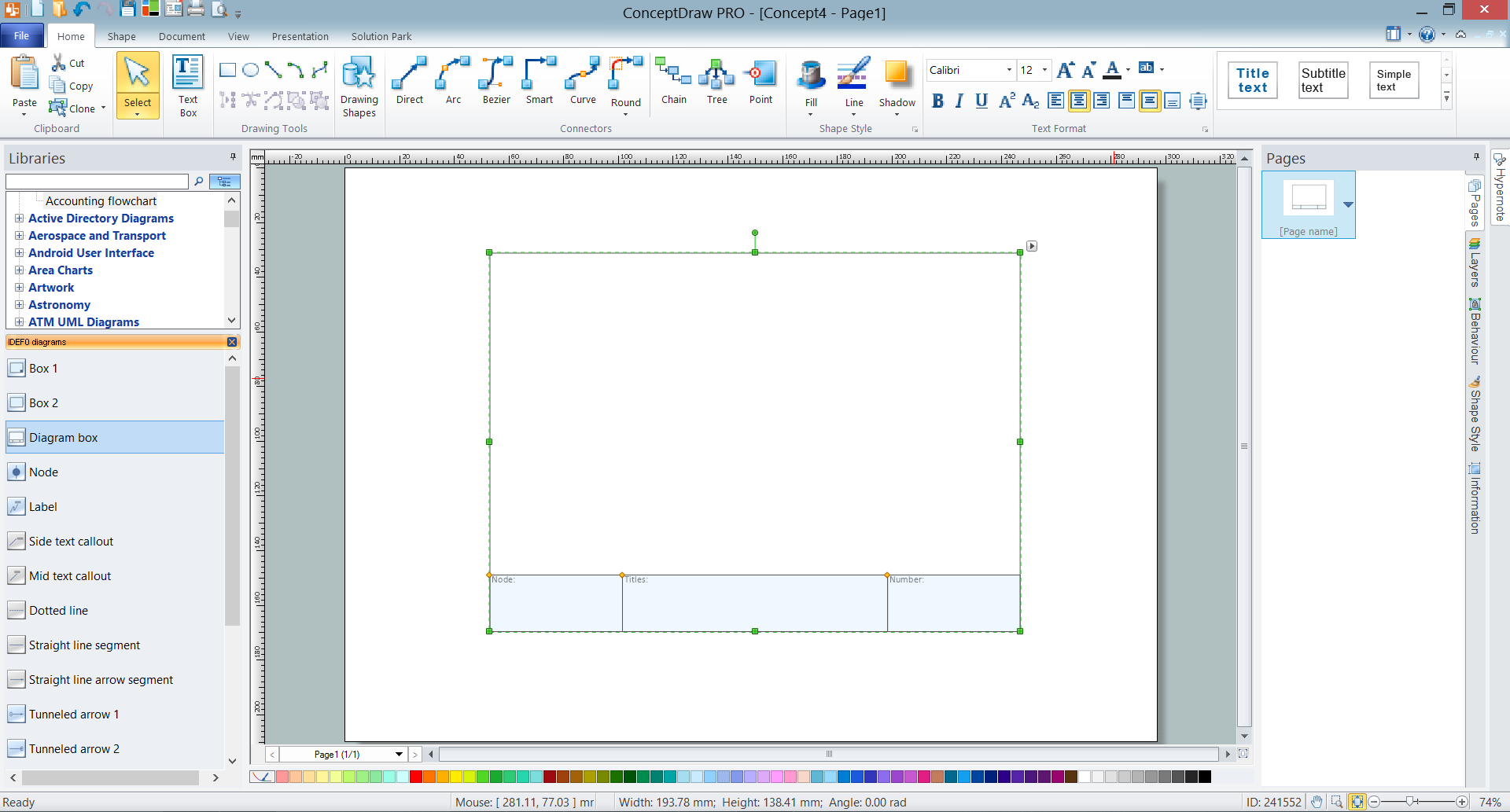 Adding the Diagram Box