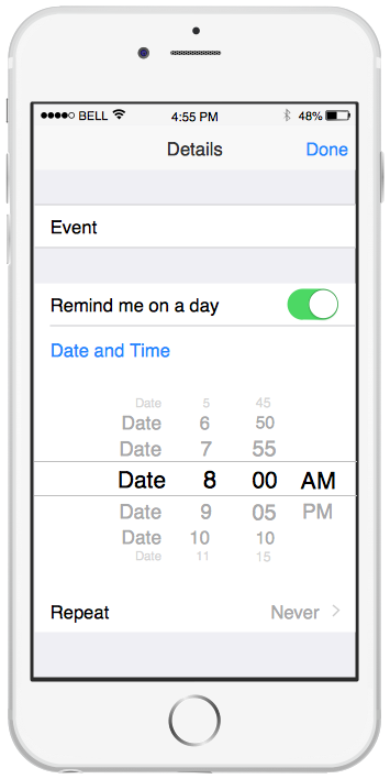 iPhone Programming - Reminders Template