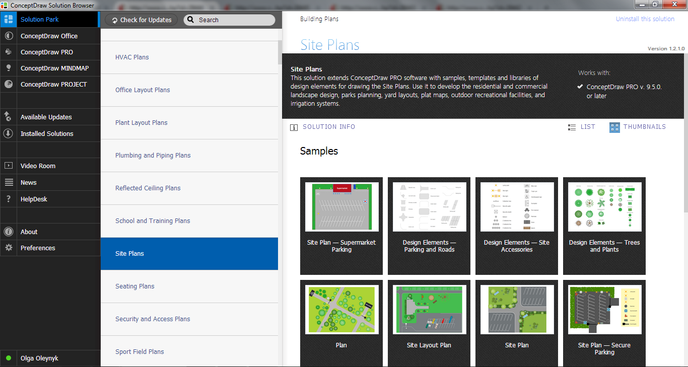 Site Plans Solution in ConceptDraw STORE