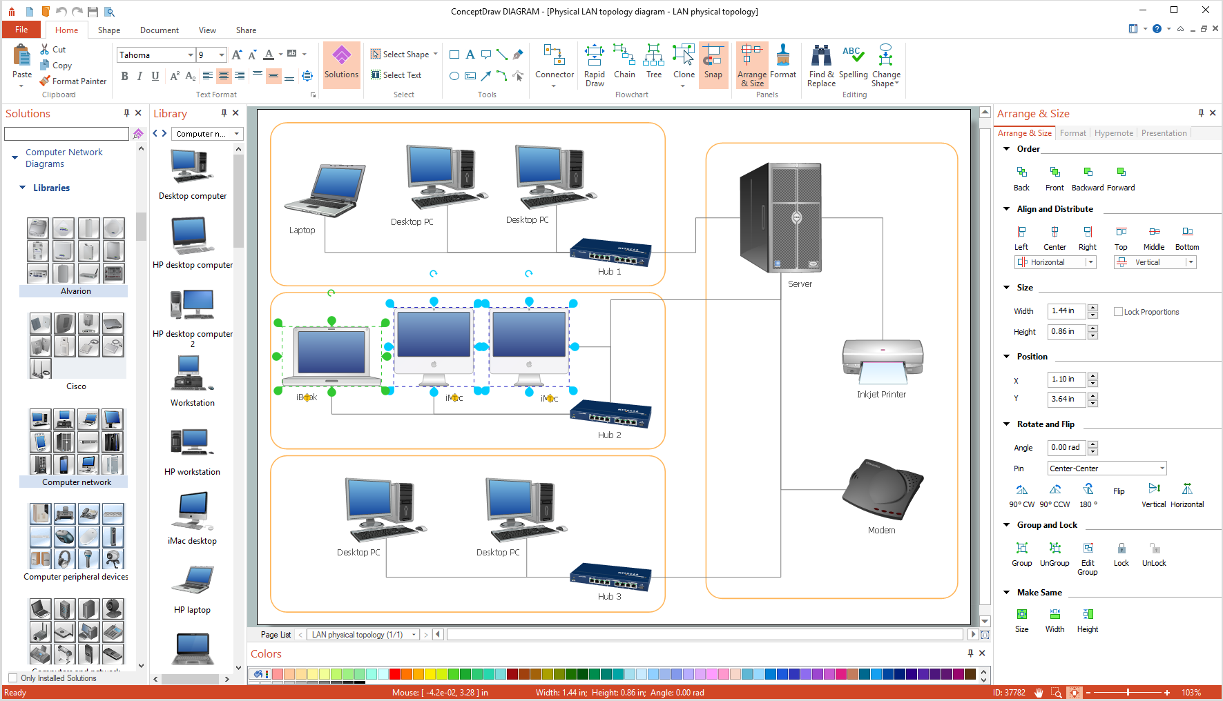 Local area network (LAN). Computer and Network Examples