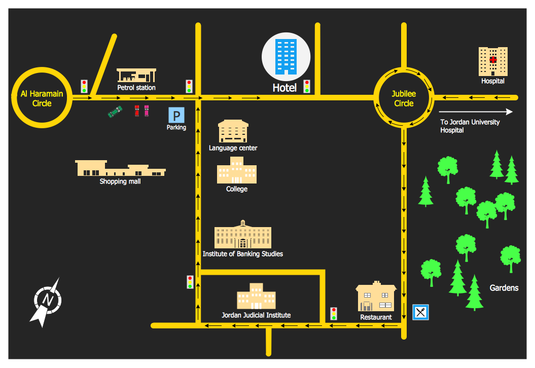 Directional Map for the Hotel