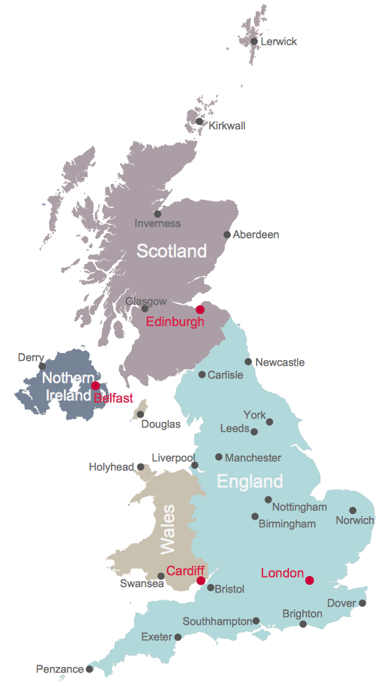 Map of the British Isles