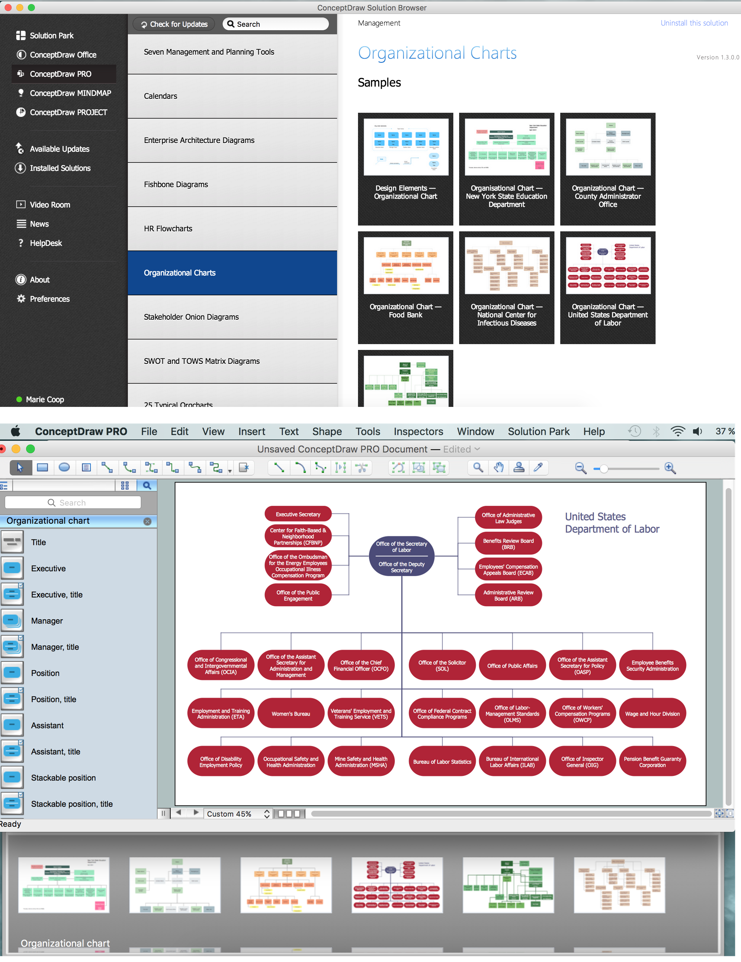 Organizational Charts solution