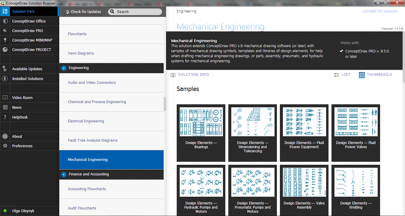 Mechanical Engineering Solution in ConceptDraw STORE