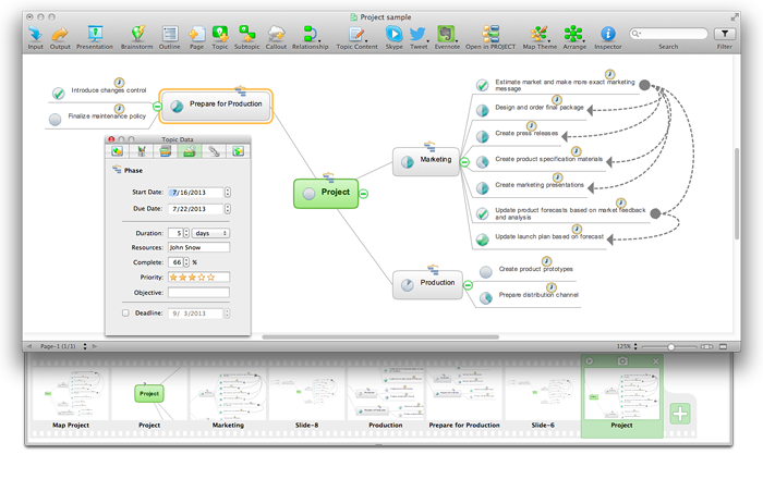 ConceptDraw MINDMAP :<br>Brainstorming, Mind Mapping <br>for  macOS and Windows *