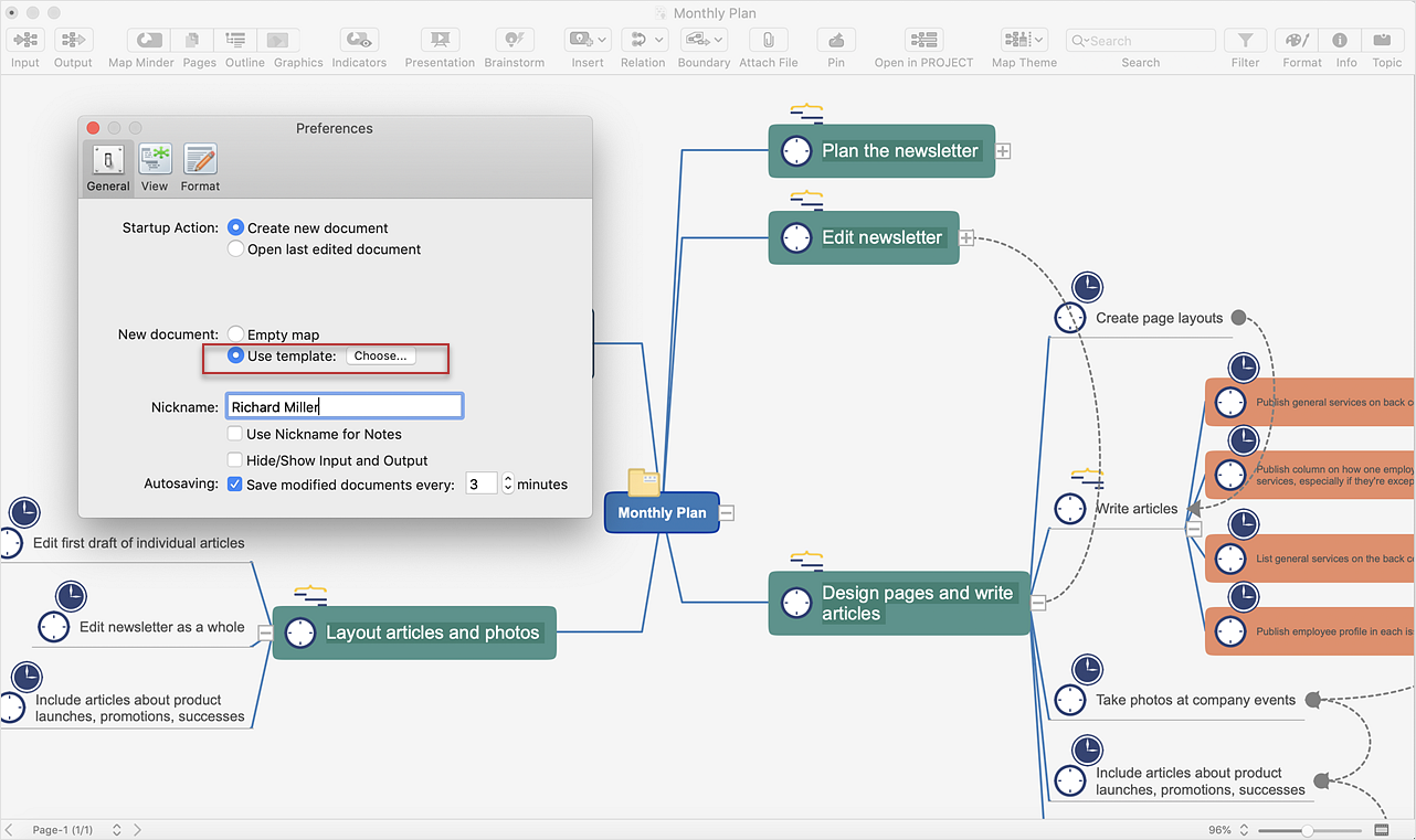 Start Mind Mapping from a Custom Template