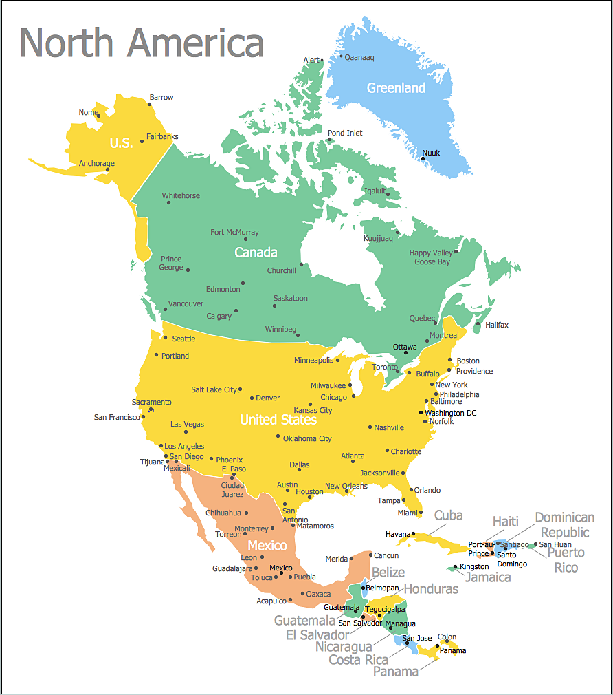 North America Capitals And Countries Quiz Printable