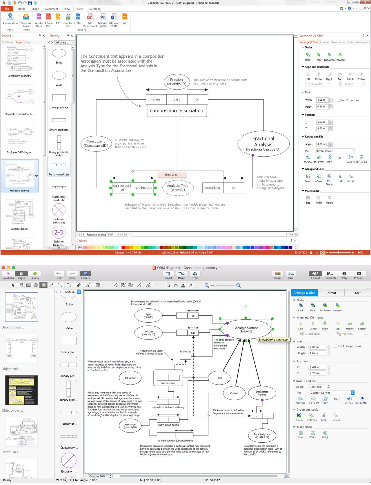 Object-Role Modeling ORM Diagram solution