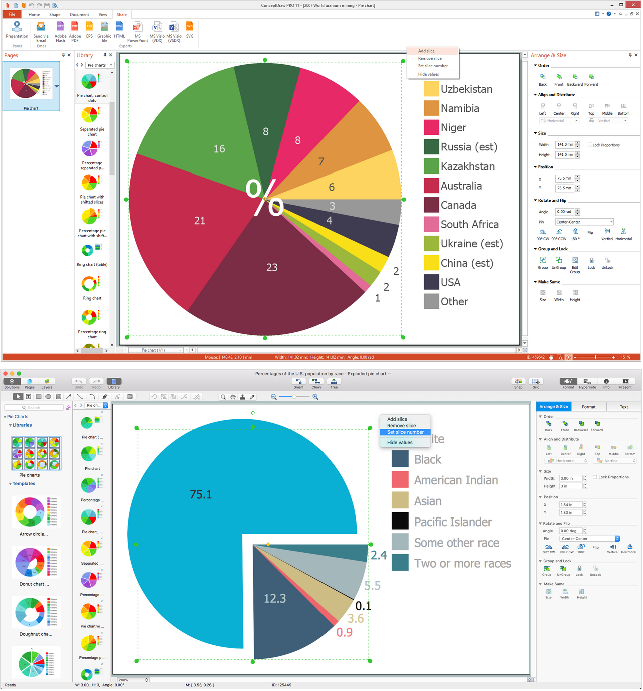 Pie Chart Software | Pie Charts, Donut Charts