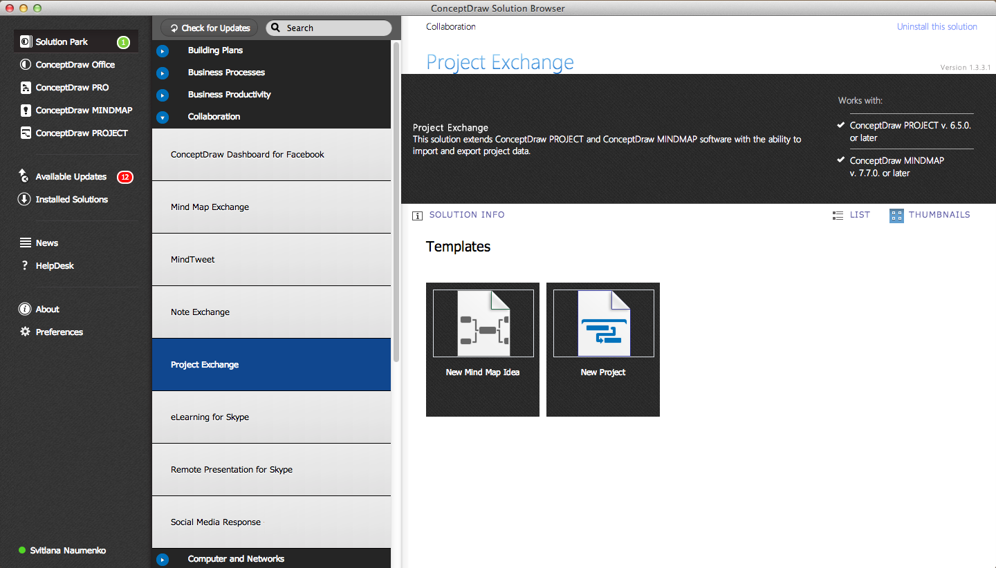 Project Exchange Solution in ConceptDraw STORE