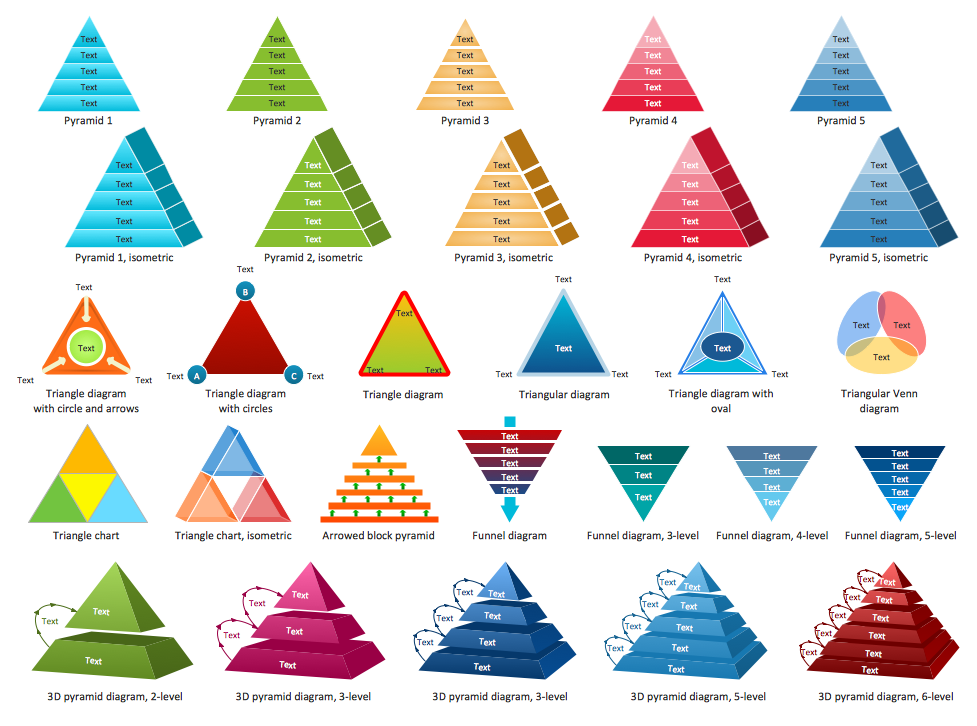 Pyramid Diagrams Library Design Elements