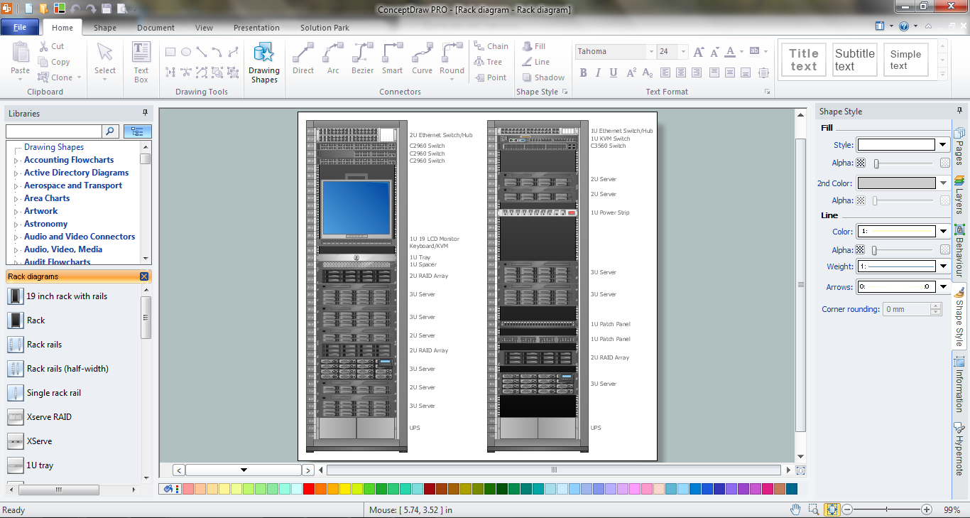 Racking in ConceptDraw DIAGRAM title=