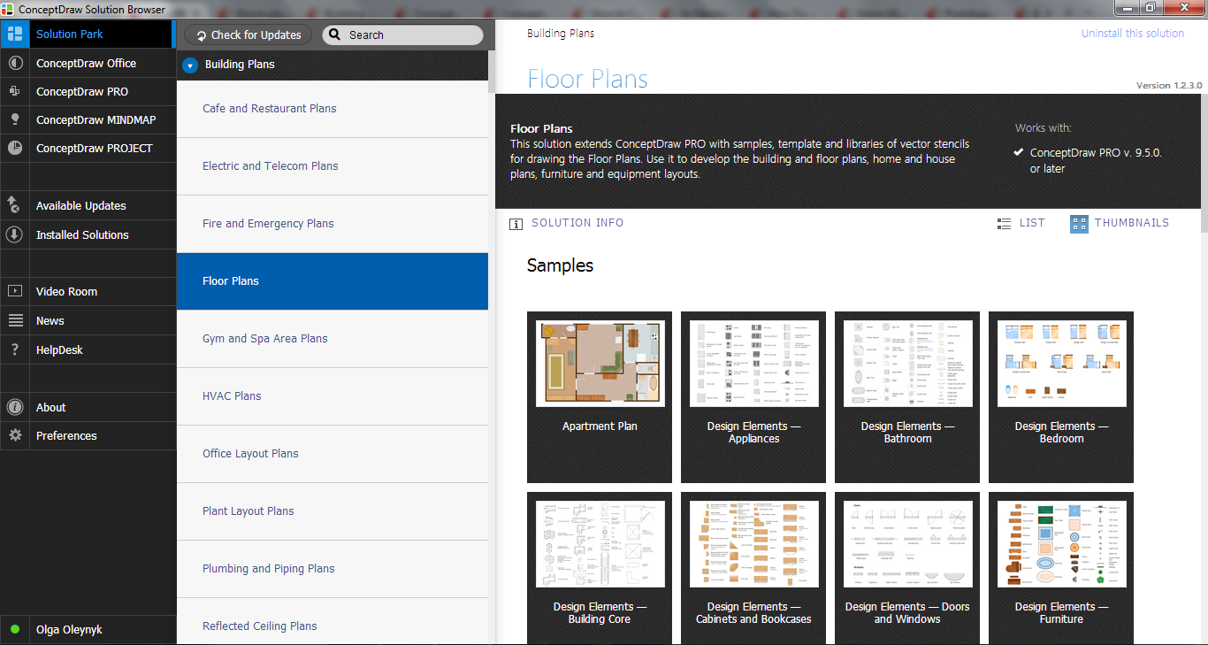 Floor Plans Solution in ConceptDraw STORE