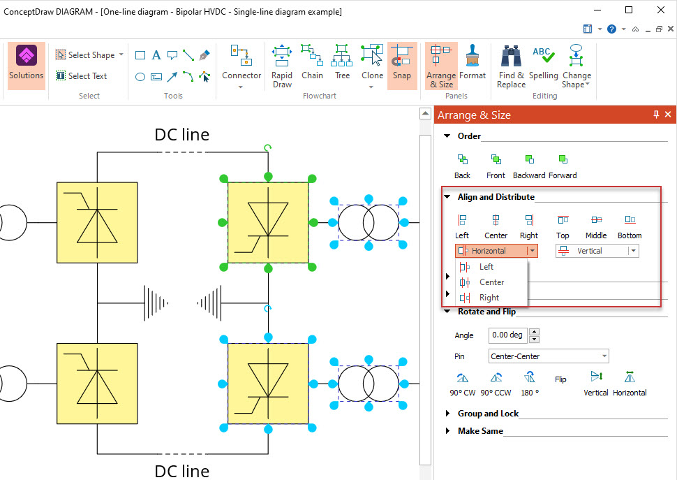 How to Make an Oneline Diagram ConceptDraw HelpDesk