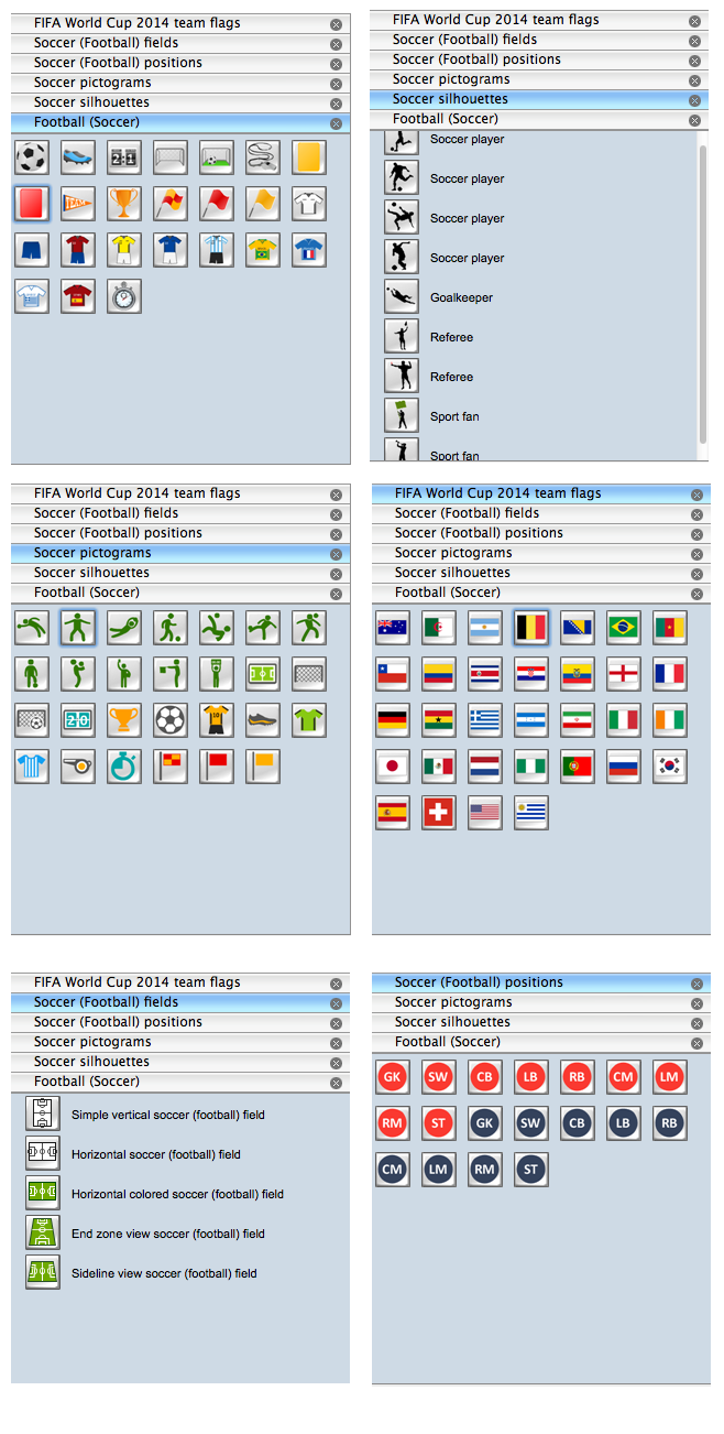 Football (Soccer) Elements, Pictograms