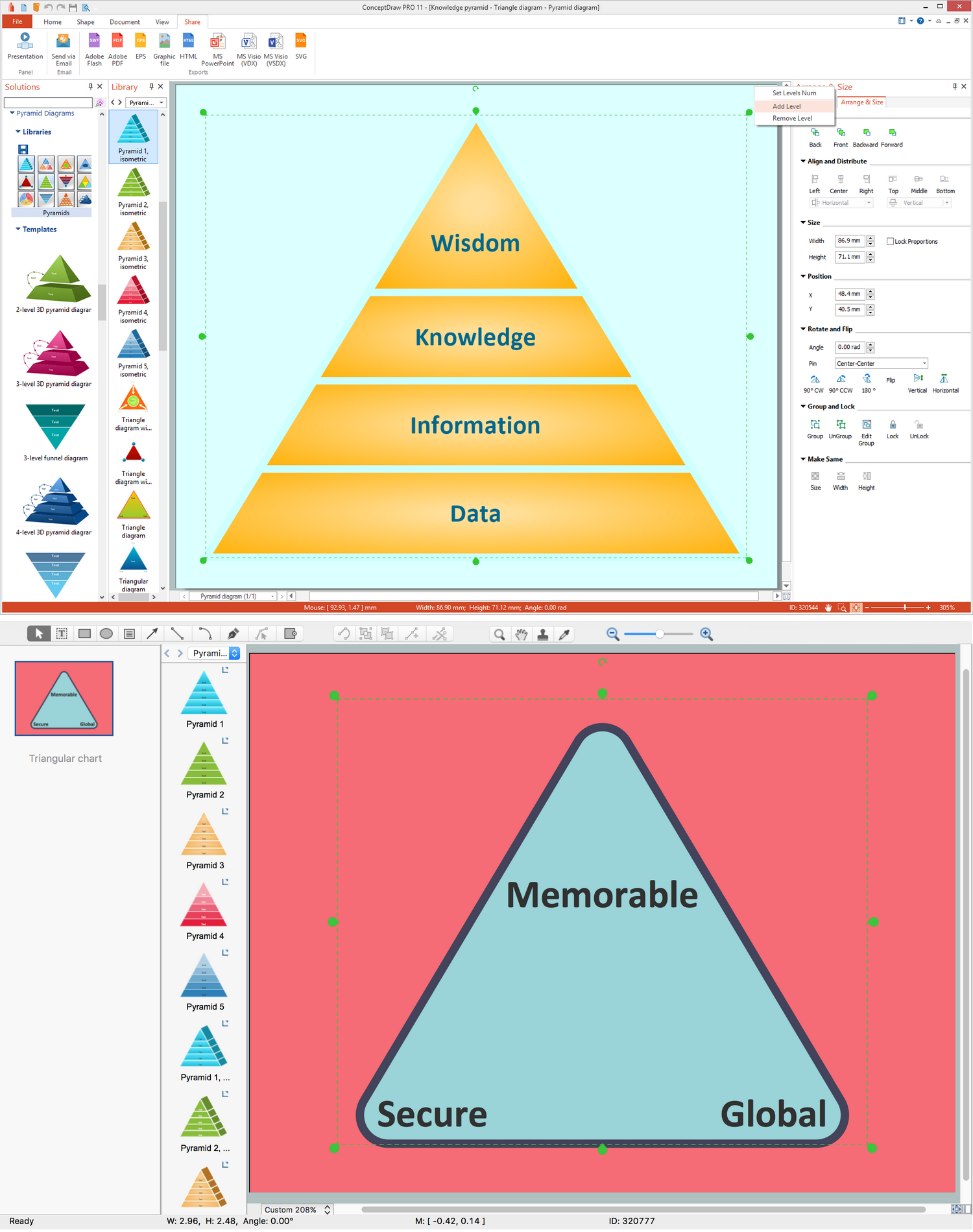 Triangle diagrams