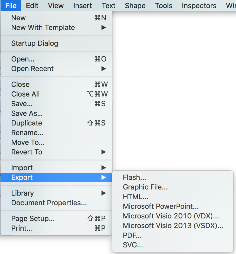 uml class diagram - export