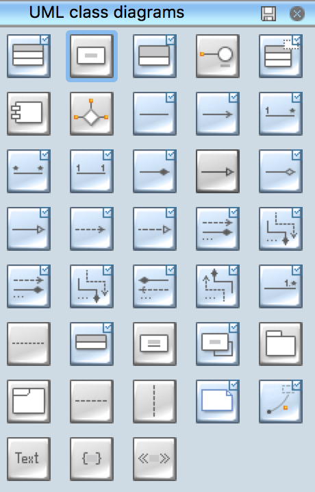 uml class diagram - symbols