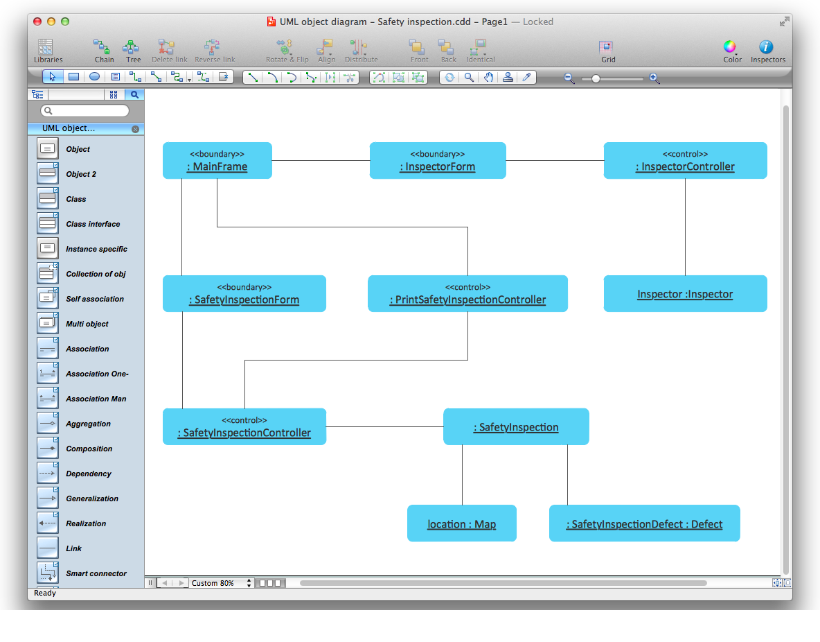 uml object diagram for mac