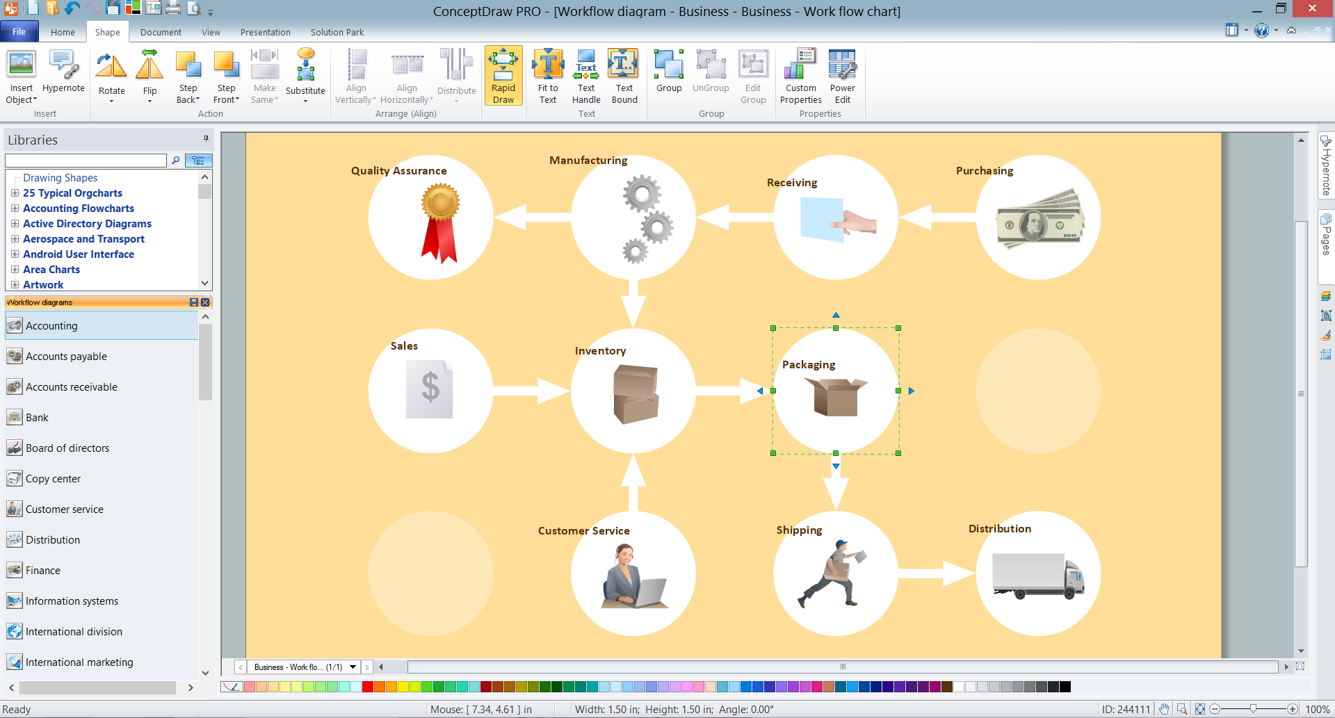 RapidDraw for Workflow Diagram Design