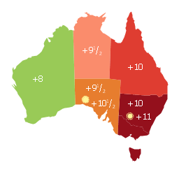 Thematic map - Australia states time zones, Australia, Australia map,