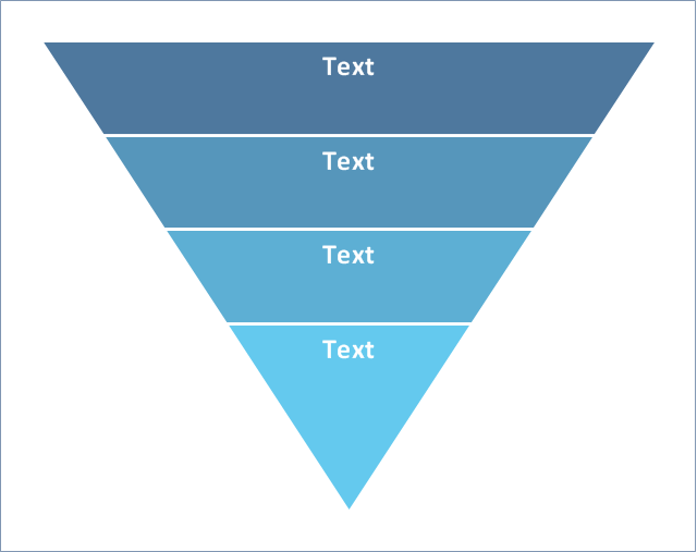 Funnel diagram,  triangular scheme, triangle chart, pyramid diagram, funnel diagram