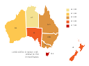 Thematic map - Australia, New Zealand, Australia, Australia map,