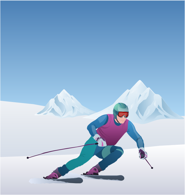 Pict  Clip Art Winter Olympics   Alpine Skiing   Diagram Flowchart Example 