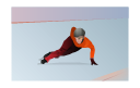Vector clip art, short track skater, short track,