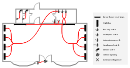 lighting switch layout plan floor electrical light dimmer way draw ceiling door lightning double bar four example classroom